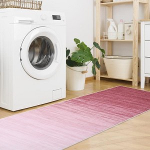 Modern Ombre Washable Rug Living Room Abstract Area Rug Low Pile Non-Shedding Soft Throw Rugs - 1 of 4