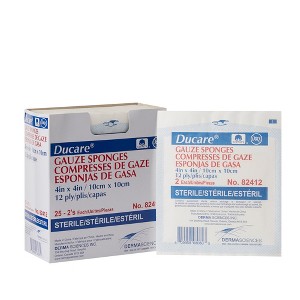 Ducare 12-Ply Gauze Sponge 4 X 4'' Sterile 2 per Pack - 1 of 2