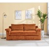 74'' Corduroy Loveseat Sofa with Removable Cushions and Accent Pillows - 3 of 4