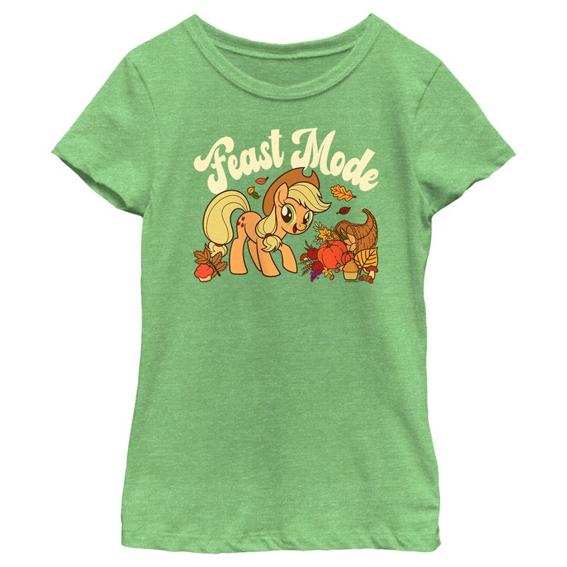 Girl's My Little Pony: Friendship is Magic Applejack Feast Mode T-Shirt, 1 of 5