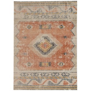 Great Zero Barlow Rug Off White/Red - Linon - 1 of 4