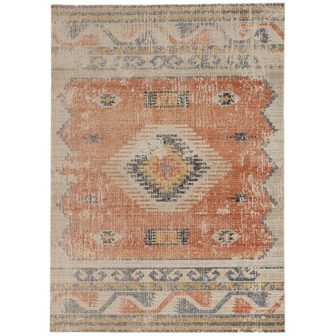 Great Zero Barlow Rug Off White/Red - Linon - image 1 of 4