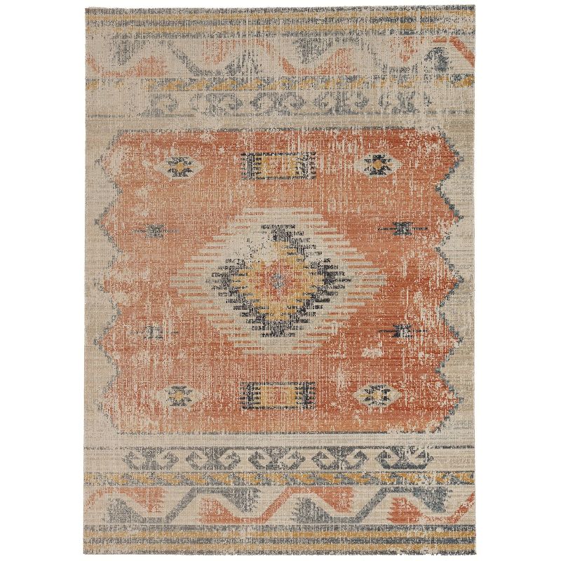 Great Zero Barlow Rug Off White/Red - Linon, 1 of 11