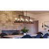 Urban Ambiance Luxury Modern Farmhouse Chandelier,  15''H x 44''W,  Matte Black & Rich Walnut Finish, UFS2011 - 2 of 4