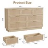 Rattan 7 Drawer Dresser,7 Chest of Drawers with Metal Handles and Wooden Sturdy Base - 4 of 4