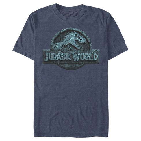 Men's Jurassic World Water Ripple Logo T-shirt - Navy Blue Heather ...