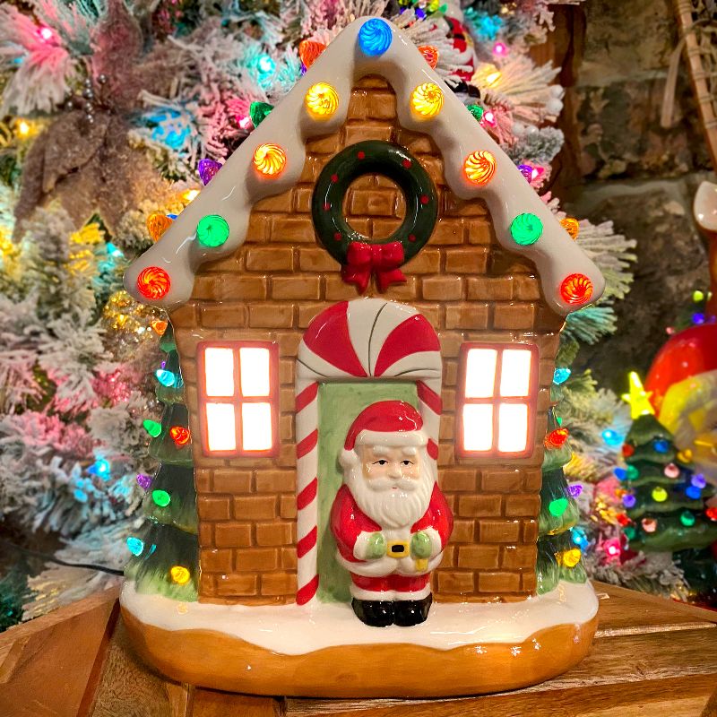 Mr. Christmas Nostalgic Gingerbread House Ceramic Christmas Decoration, 4 of 8