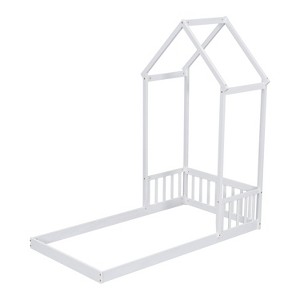 Dexmalle Twin House-shaped Roof Headboard Floor Bed - 1 of 4
