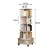 NicBex 5/6-Tier Rotating Bookcase,Space-Saving Storage Shelves with baffles,Round Bookshelf Tower for Bedroom,Living Room,Office - 3 of 4