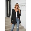 Womens V Neck Sweater Cardigan Button Front Twist Detail Long Sleeve Cardigan - 3 of 4