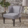 Vynxaria Contemporary Fabric Occasional Chair with Nailhead Trim & Button Tufting - 2 of 4