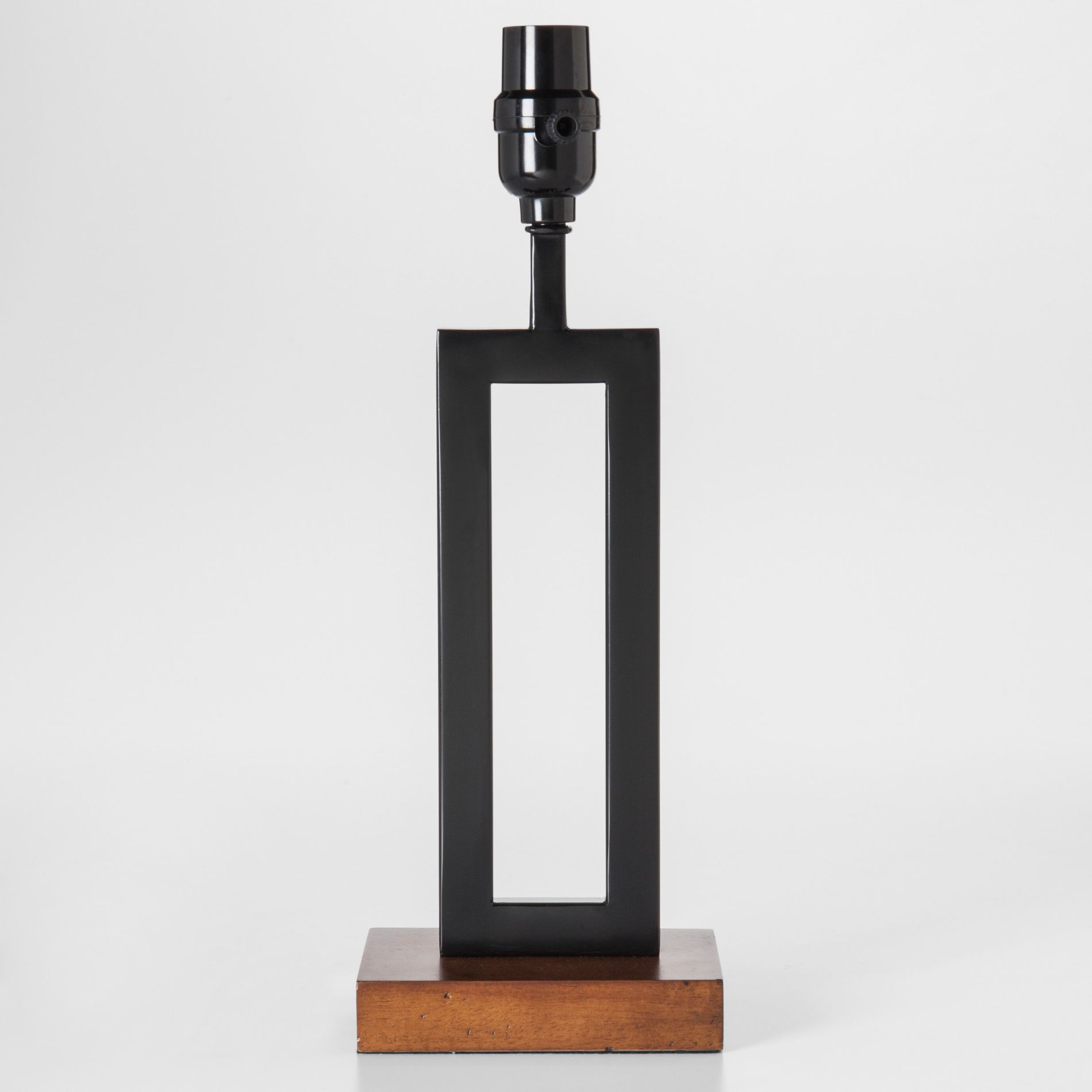 Weston Window Small Lamp Base Black - Threshold™: Modern Rectangle, No Assembly Required, ETL Listed