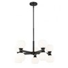 Artemis 10-Light Matte Black Chandelier - Mid-Century Modern Design, Dimmable, 25" Wide - 3 of 4