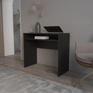 INFURNIC Desks Computer Desk with Storage for Clutter-Free Workspace and Ample Surface Area Strong and Durable, Black, 35.1"*16.5"*30.6" - 1 of 4