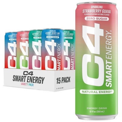 Cellucor C4 Smart Energy Drink Variety Pack - 12 Fl Oz Can (Pack of 15)