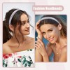 Unique Bargains Women's Fashion Solid Simple Satin Headbands 0.63" Wide 2 Pcs - 2 of 4