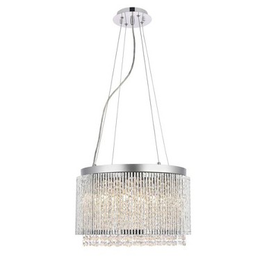 Elegant Lighting Influx 10 light Chrome Pendant Clear Royal Cut Crystal
