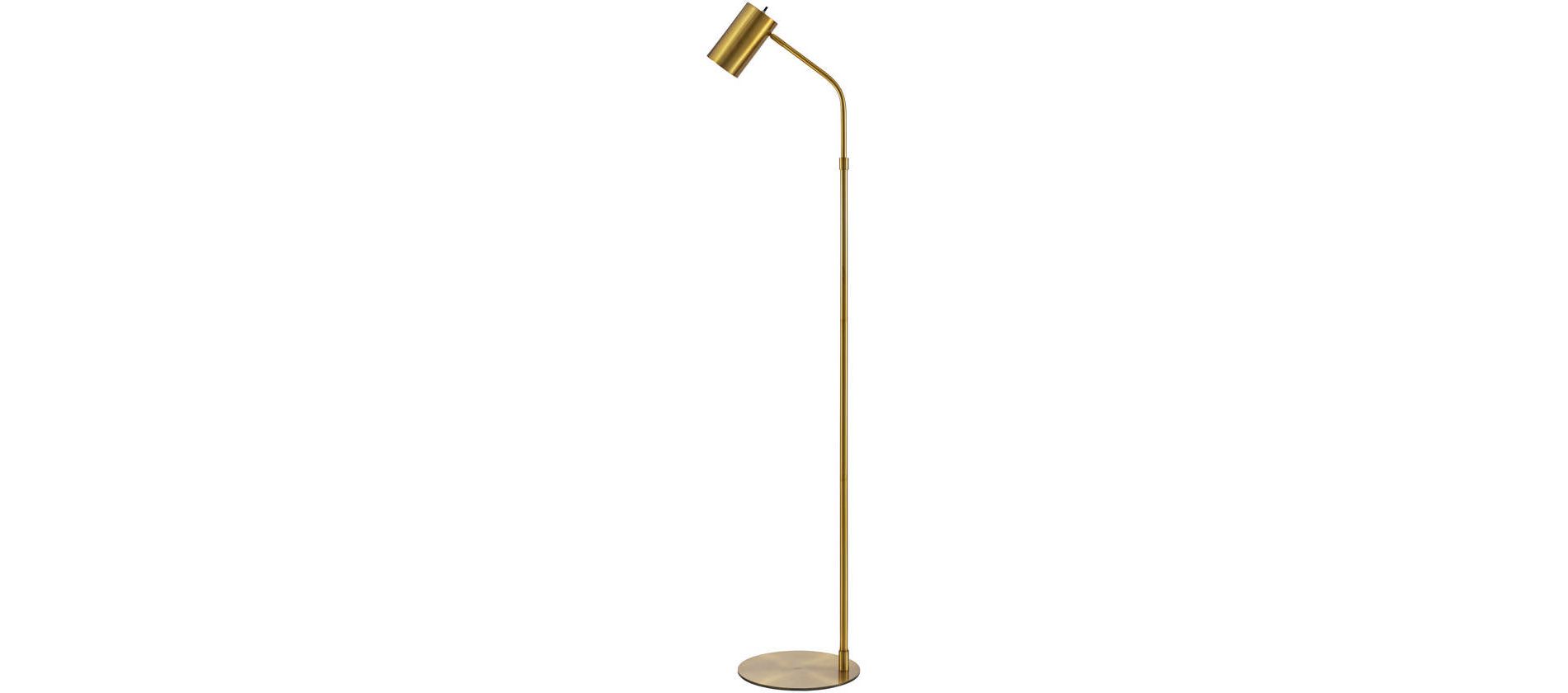 Livabliss Ivel 62"H x 15"W x 11"D Rustic Gold Floor Lamps