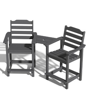 Yardgrace Space Saving Weatherproof Economy Bar Stools Set (Multiple Piece Options) - 1 of 4