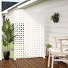 PexFix 72 in. x 47 in. Outdoor Privacy Rectangle Screen Galvanized Steel Panel Divider in White - 2 of 4