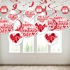 Big Dot of Happiness Happy Valentine's Day - Valentine Hearts Party Hanging Decor - Party Decoration Swirls - Set of 40 - 3 of 4