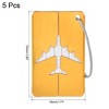 Unique Bargains Aluminium Lightweight Backpack Identifier Card Travel Luggage Tags 5 Pcs - 2 of 3
