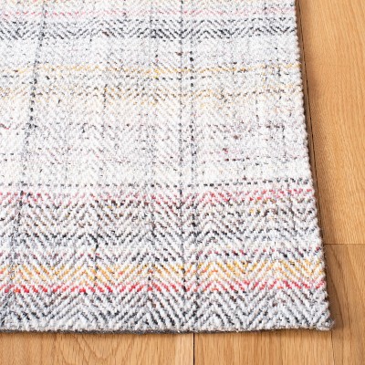 Marbella 6' x 6' Red and Ivory Synthetic Square Area Rug