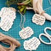 Blue Panda 100-Pack Wood Thank You Tags with Twine for Wedding and Baby Shower Party Favors, 1.8 x 2.3 inches - 2 of 4