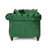 GDFStudio Harrisville Modern Glam Tufted Velvet Chaise Lounge with Accent Throw Pillow - 4 of 4