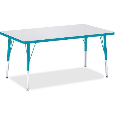 Jonti-Craft Berries Elementary Height Color Edge Rectangle Table (30 x 48) in Blue