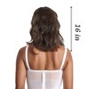 Alilang Natural Wavy Bob Wig with Curtain Bangs Synthetic Short Curly Bob - 4 of 4