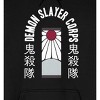 Demon Slayer Corps Tanjiro Earring Long Sleeve Black Adult Hooded Sweatshirt - 3 of 4