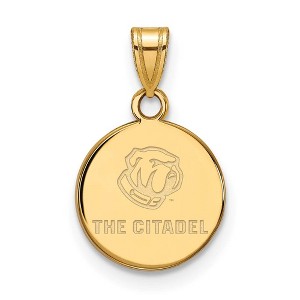 Black Bow Jewelry 10k Yellow Gold The Citadel Bulldogs NCAA Small Pendant - 1 of 3