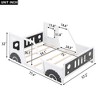 Full Size Classic Car-Shaped Platform Bed with Wheels - 3 of 4