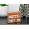 Dicksons Harder Battle Sweeter Victory Orange Basketball 4 x 3 MDF Decorative Wall Sign Plaque - 2 of 4