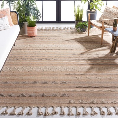 Handmade Tufted Wool and Cotton Rectangular Rug, 59" x 7"