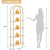 71" 5-Tier Metal Collapsible Bookshelf, Portable Freestanding Bookcase, Tall Storage Organizer Display Rack for Home Office, Living Room - 3 of 4