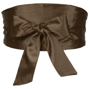 Elerevyo Women Satin Obi Self Tie Wrap Wide Sash Waistband Belt for Dress Bridal 1Pc - 1 of 4