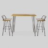 Denali 3pc Acacia Wood Industrial Patio Bar Set - Teak - Christopher Knight Home: Weather-Resistant, Rustic Finish - 2 of 4