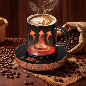 FAAYFIAN Coffee Mug Warmer for Desk with Auto Shutoff, 2 Temp Settings & 12H Timer, Touch-Control Cup Warmer for Coffee, Tea & Milk - 1 of 4