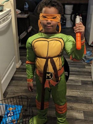 Kids' Teenage Mutant Ninja Turtles Michelangelo Halloween Costume Jumpsuit  With Mask : Target