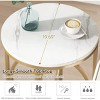 Syemin End Tables Round End Table for Living Room, Modern Accent Table Side Table with Metal Frame Bedroom Living Room, Gold, 19.69"*19.69"*25.59" - 4 of 4