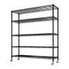 Karl Home Heavy Duty Storage Adjustable Metal Shelves Wire Shelving Unit With Wheels 1200LBS NSF - 2 of 4