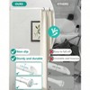 Tension Curtain Rod 42 to 123 Inch Heavy Duty Anti Slip White Spring Loaded Adjustable No Drilling Easy Install - 4 of 4