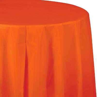 Sunkissed Orange Disposable Tablecloth