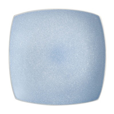 Aqua Blue Square Ceramic Dinnerware Set, Service for 4