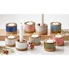 tagltd Glazed Light Blue Stoneware Taper Tealight Candle Holder, 2.5L x 2.5W x 1.95H inches - 2 of 3