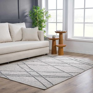 Hauteloom Baqer Taupe & Gray Textured Performance Rug - 1 of 4