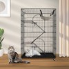 VEVOR Catio, 4-Tier Large Cat Cages Indoor, Detachable Metal Playpen Enclosure with 360° Rotating Casters, with 3 Ladders, 35.4x23.6x51 inch - 2 of 4