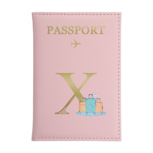 Unique Bargains Durable Letter Pattern Passport Holder 1 Pc - 1 of 4